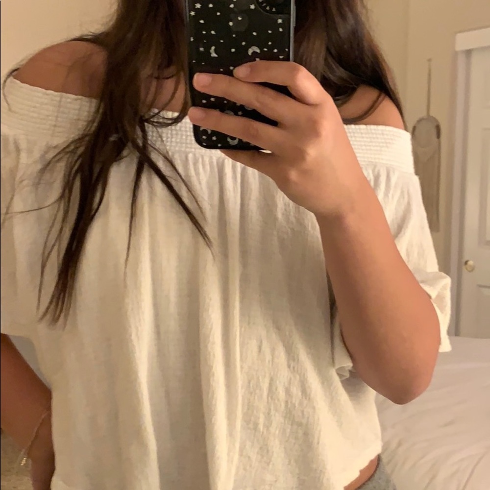 White off the shoulder top